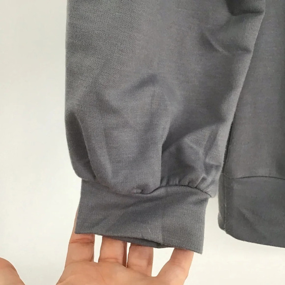 Kori America Women’s Ruffle Sleeve Casual Sweatshirt Grey NWT Size Small - Picture 5 of 6